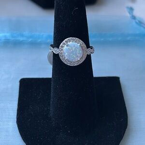 Sterling Silver Opal Ring size 6